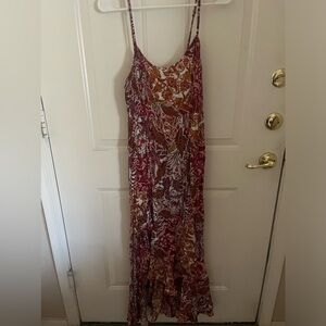 Maroon free people maxi dress